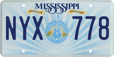 MS license plate NYX778