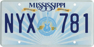 MS license plate NYX781