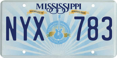 MS license plate NYX783