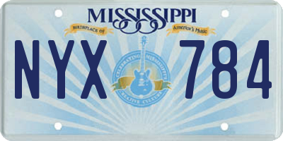 MS license plate NYX784
