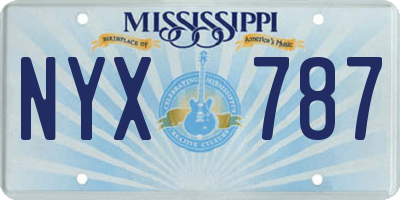 MS license plate NYX787