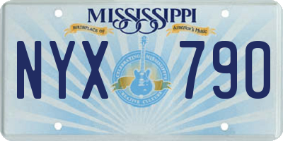 MS license plate NYX790