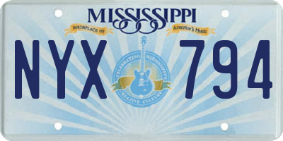 MS license plate NYX794