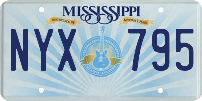 MS license plate NYX795