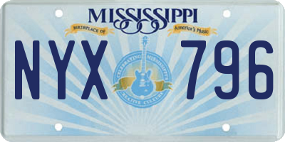 MS license plate NYX796