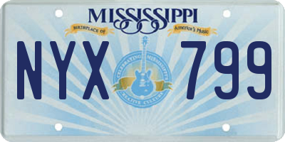 MS license plate NYX799