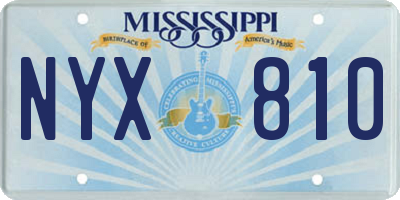 MS license plate NYX810