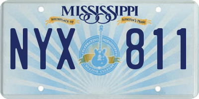 MS license plate NYX811
