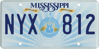 MS license plate NYX812