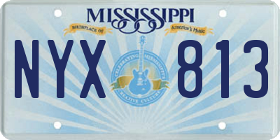 MS license plate NYX813
