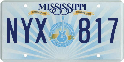 MS license plate NYX817