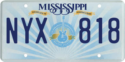 MS license plate NYX818