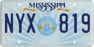 MS license plate NYX819