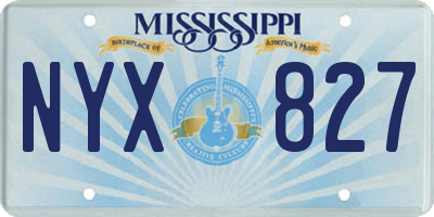 MS license plate NYX827
