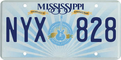 MS license plate NYX828