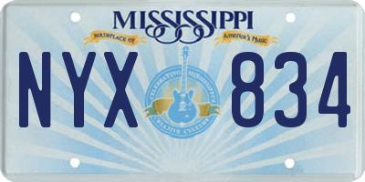 MS license plate NYX834