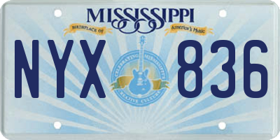 MS license plate NYX836