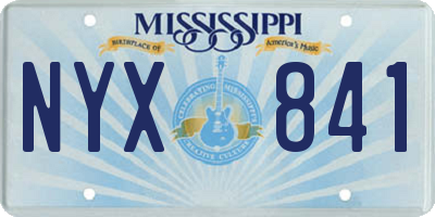 MS license plate NYX841