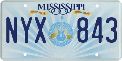 MS license plate NYX843