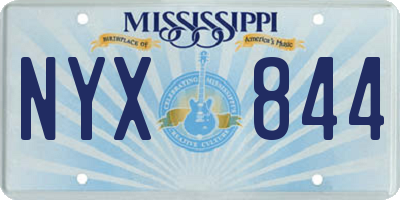 MS license plate NYX844