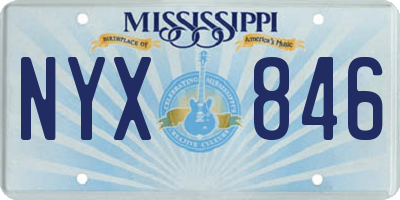 MS license plate NYX846