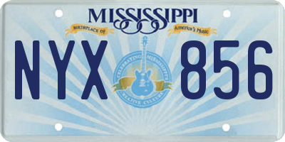 MS license plate NYX856