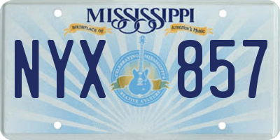 MS license plate NYX857