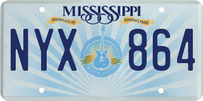 MS license plate NYX864