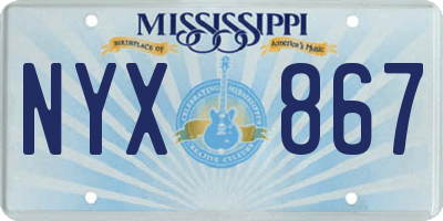 MS license plate NYX867