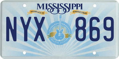 MS license plate NYX869