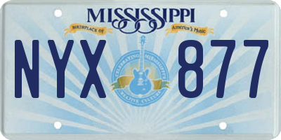 MS license plate NYX877