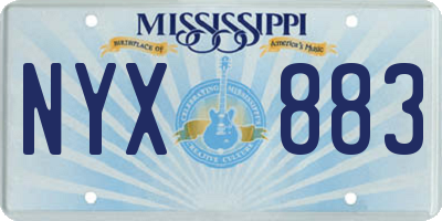 MS license plate NYX883