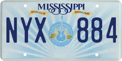MS license plate NYX884
