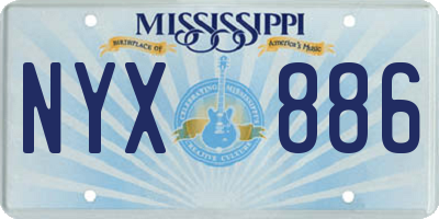 MS license plate NYX886
