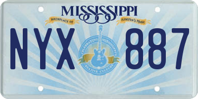 MS license plate NYX887