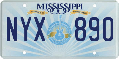 MS license plate NYX890