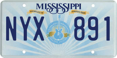 MS license plate NYX891
