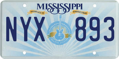 MS license plate NYX893