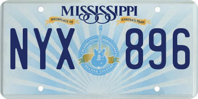 MS license plate NYX896