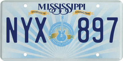 MS license plate NYX897