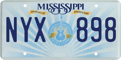 MS license plate NYX898