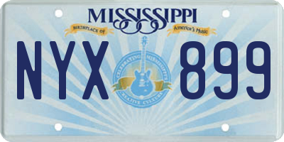 MS license plate NYX899