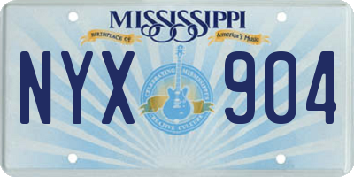 MS license plate NYX904