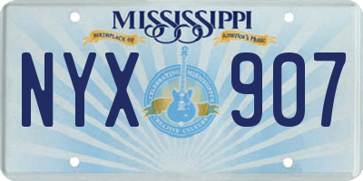 MS license plate NYX907