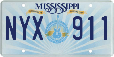 MS license plate NYX911