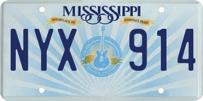 MS license plate NYX914