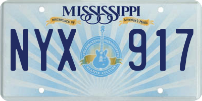 MS license plate NYX917
