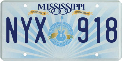 MS license plate NYX918
