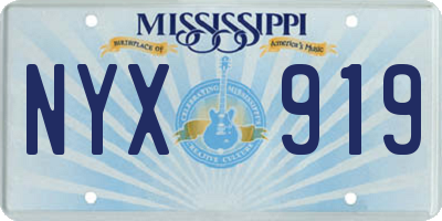 MS license plate NYX919