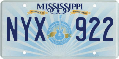 MS license plate NYX922